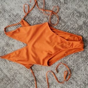 Cute orange one piece bathing suit